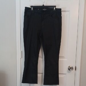 WHBM The Boot Crop Blk Denim Jeans Sz 12 /